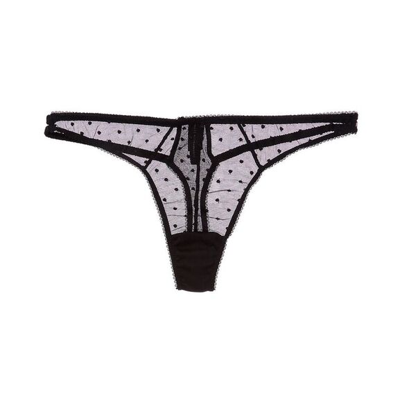Kiki De Montparnasse Womens  Merci Thong, Black - Picture 1 of 3